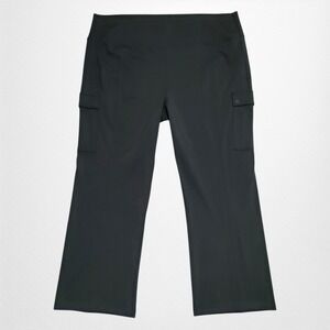 Athleta Delancey Straight Cargo Pant Black Plus Size 3X Stretch NWOT‎